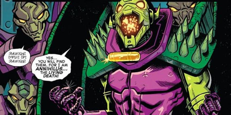 El traje de Annihilus tiene un extraño parecido a la cabeza de Ultrón.